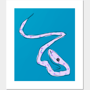 Purple Sketchy Snake Posters and Art